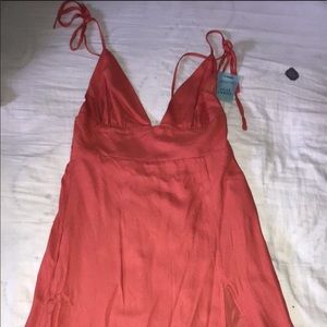 Orange/red ish summer dress with tie straps